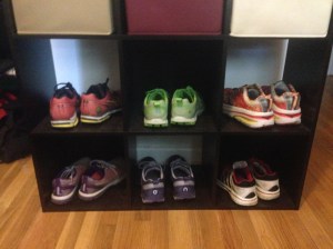 Top Row, L-R: Mizuno Wave Rider 17, On Cloud Racer, Hoka Bondi Speed Bottom, L-R: Asics Gel-Lyte 33 - 3, On Cloud Surfer, Adidas Supernova Glide Boost 